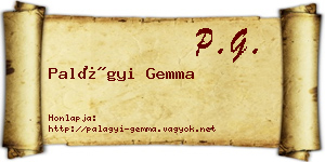 Palágyi Gemma névjegykártya